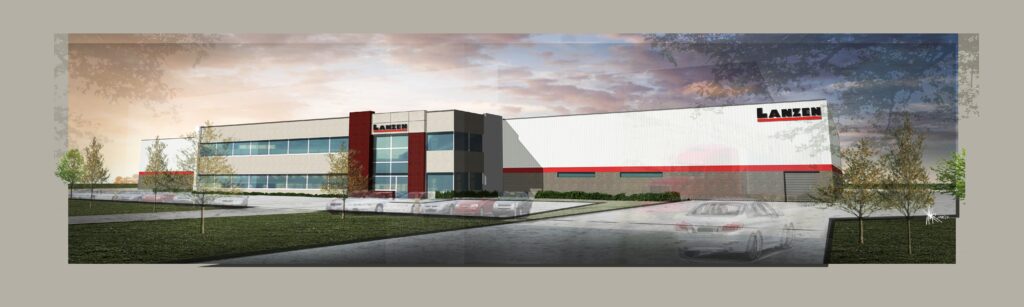Lanzen industrial building rendering by Kemp Building and Development in Romeo Michigan
